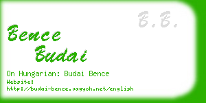 bence budai business card